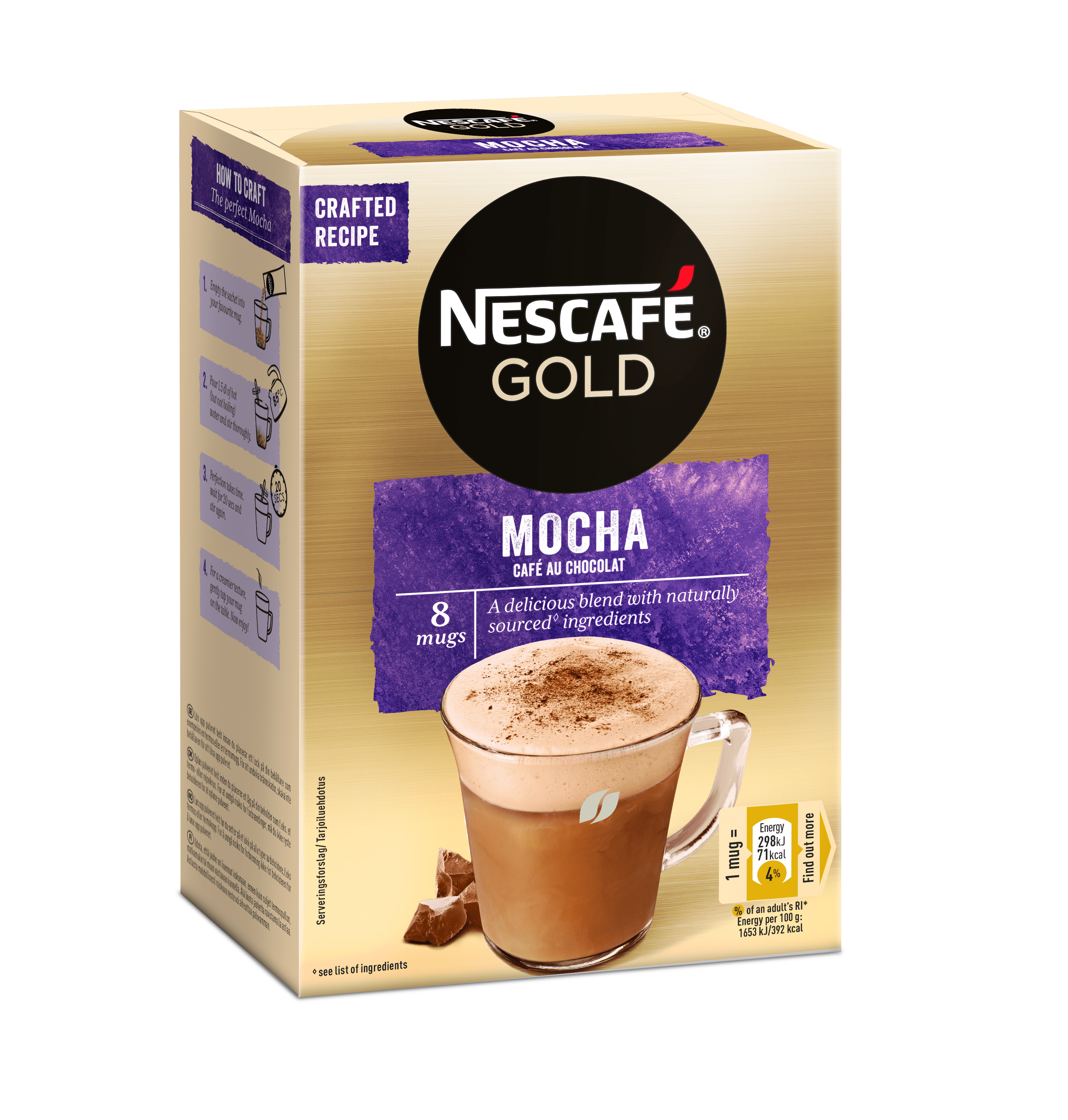 Nescafé Gold Mocha Café au Chocolat 8 stk INSTANT KAFFE VIN MED