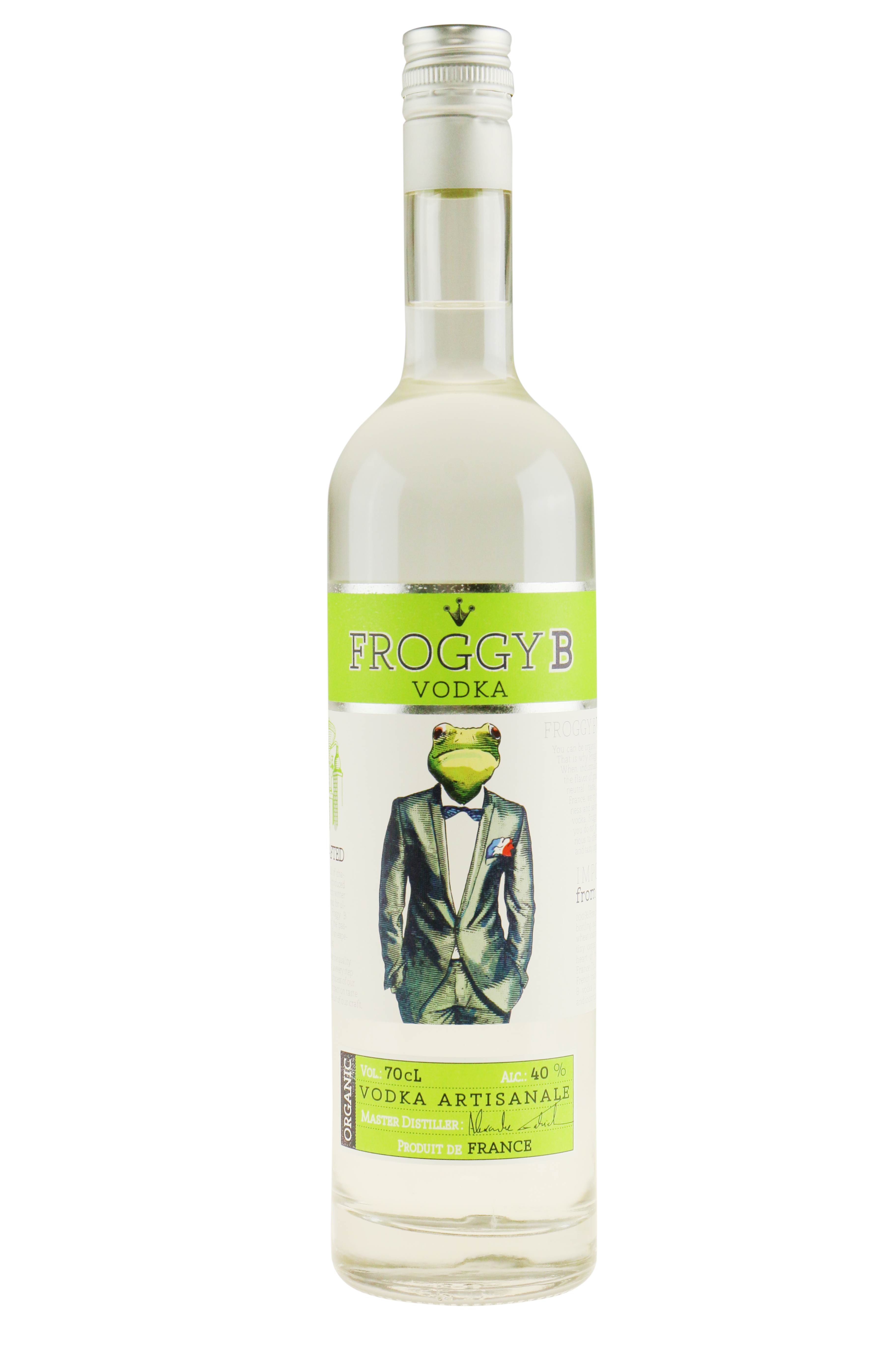 Froggy B Vodka Økologisk 70 Cl. - 40% - VODKA - VIN MED MERE .DK