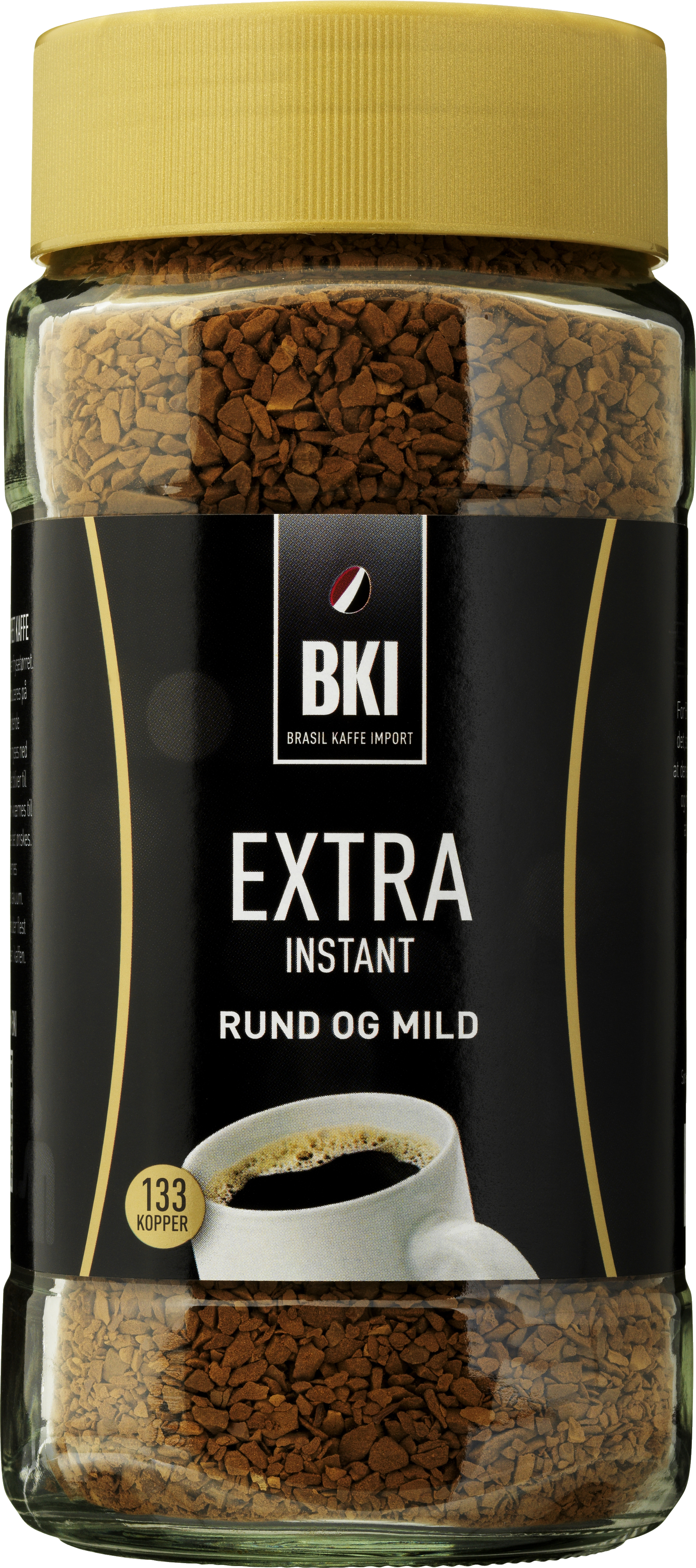 BKI Kaffe Extra Instant 200 g. INSTANT KAFFE VIN MED MERE .DK