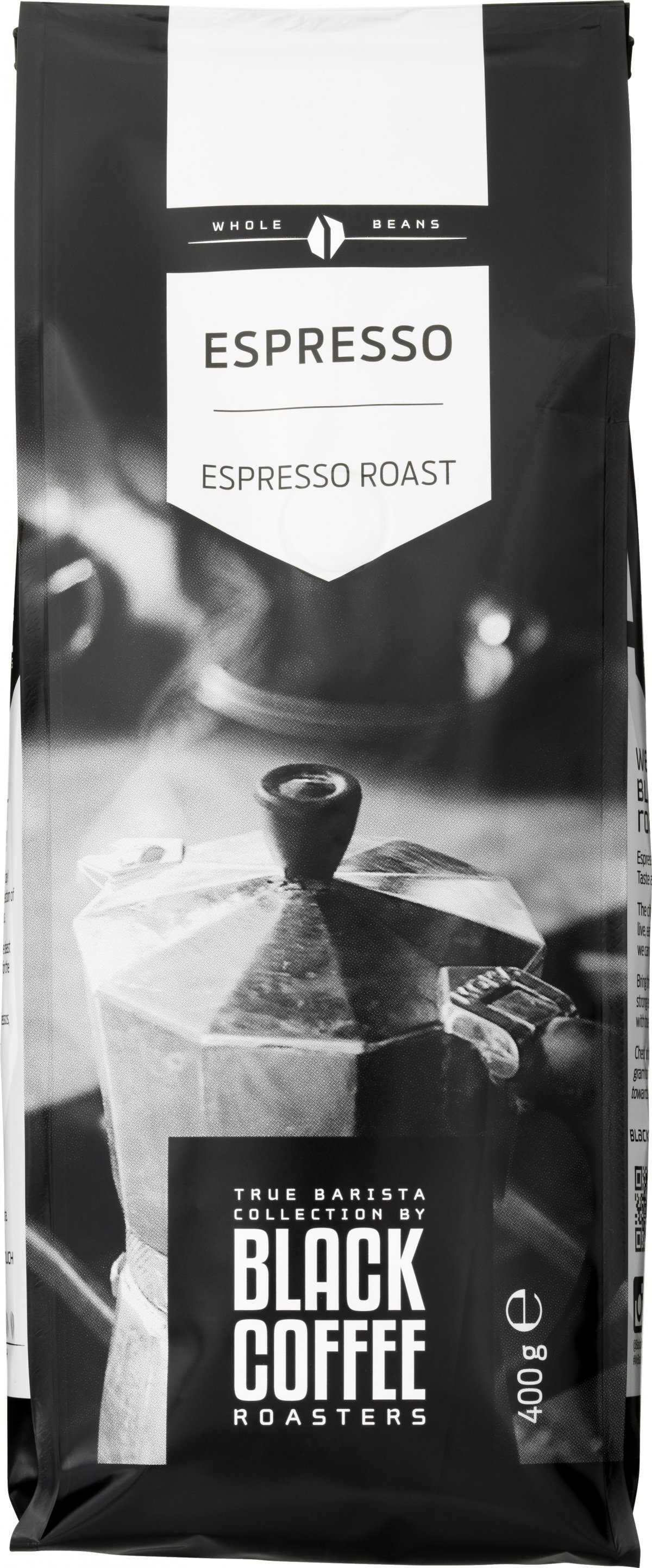 Black Coffee Roasters Espresso Hele Bønner 400 g. HELE KAFFEBØNNER