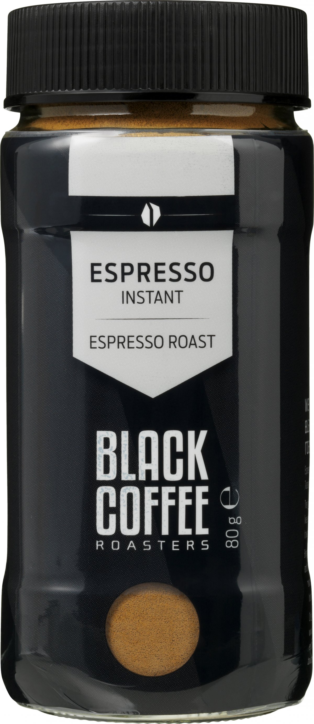 Black Coffee Roasters Espresso Instant 80 g. INSTANT KAFFE VIN MED
