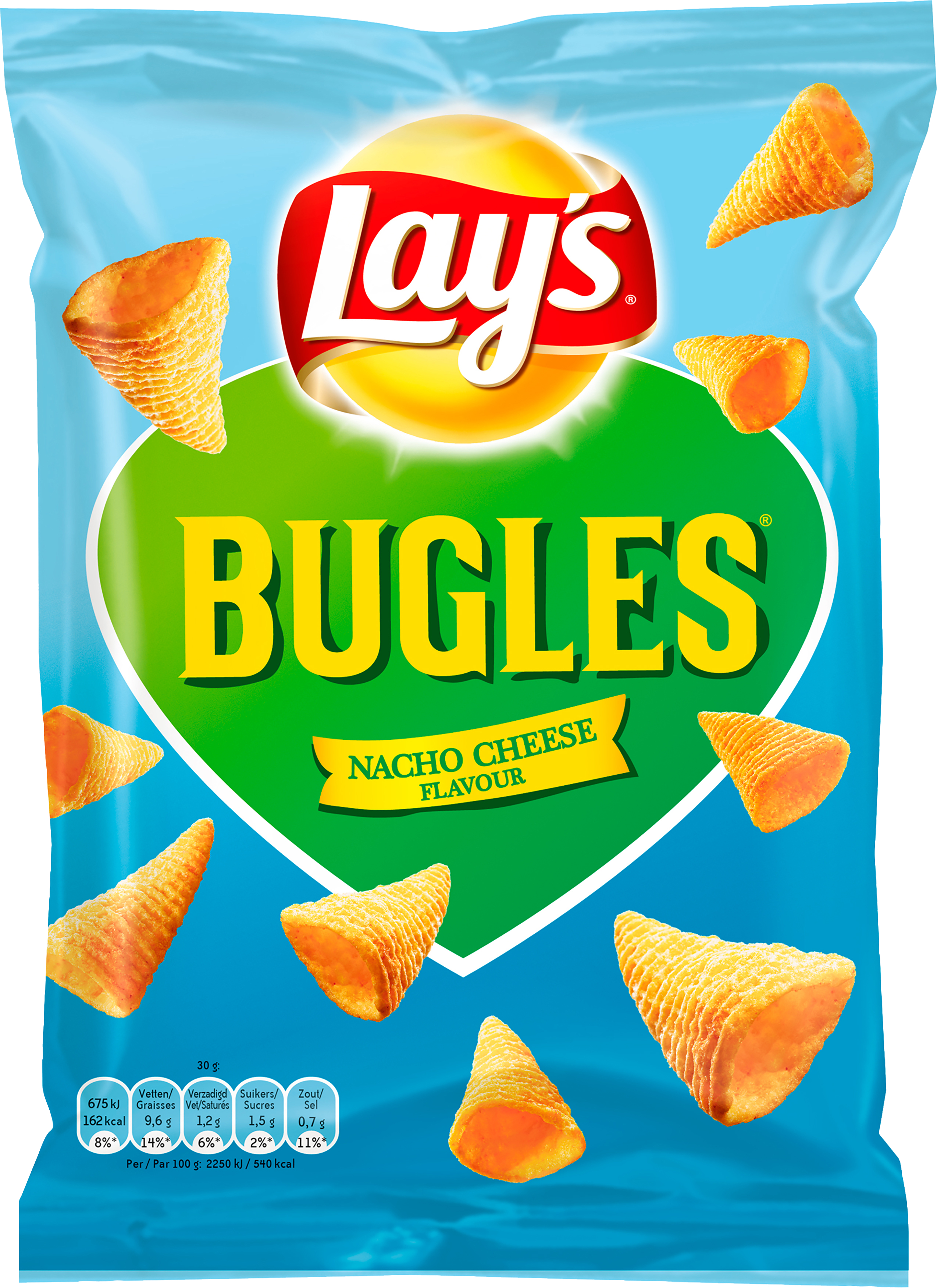 Lay's Bugles Nacho Cheese 125 g. CHIPS & DIP VIN MED MERE .DK