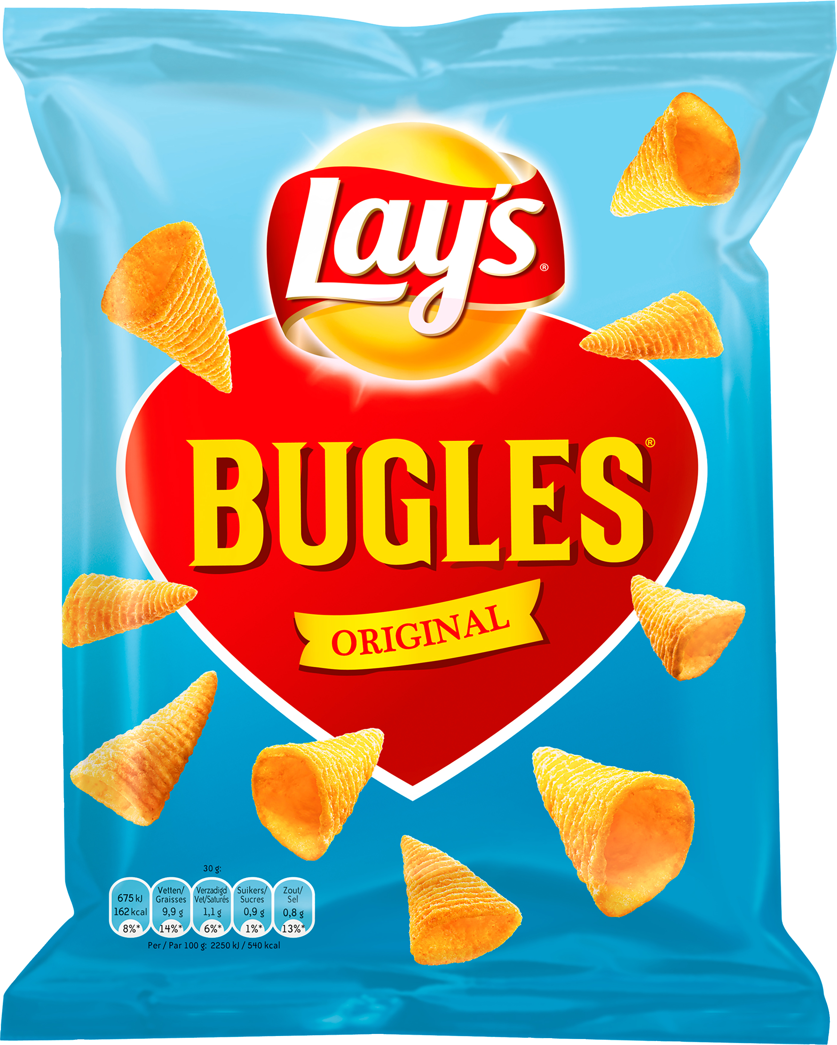 Lay's Bugles Original 125 g. CHIPS & DIP VIN MED MERE .DK