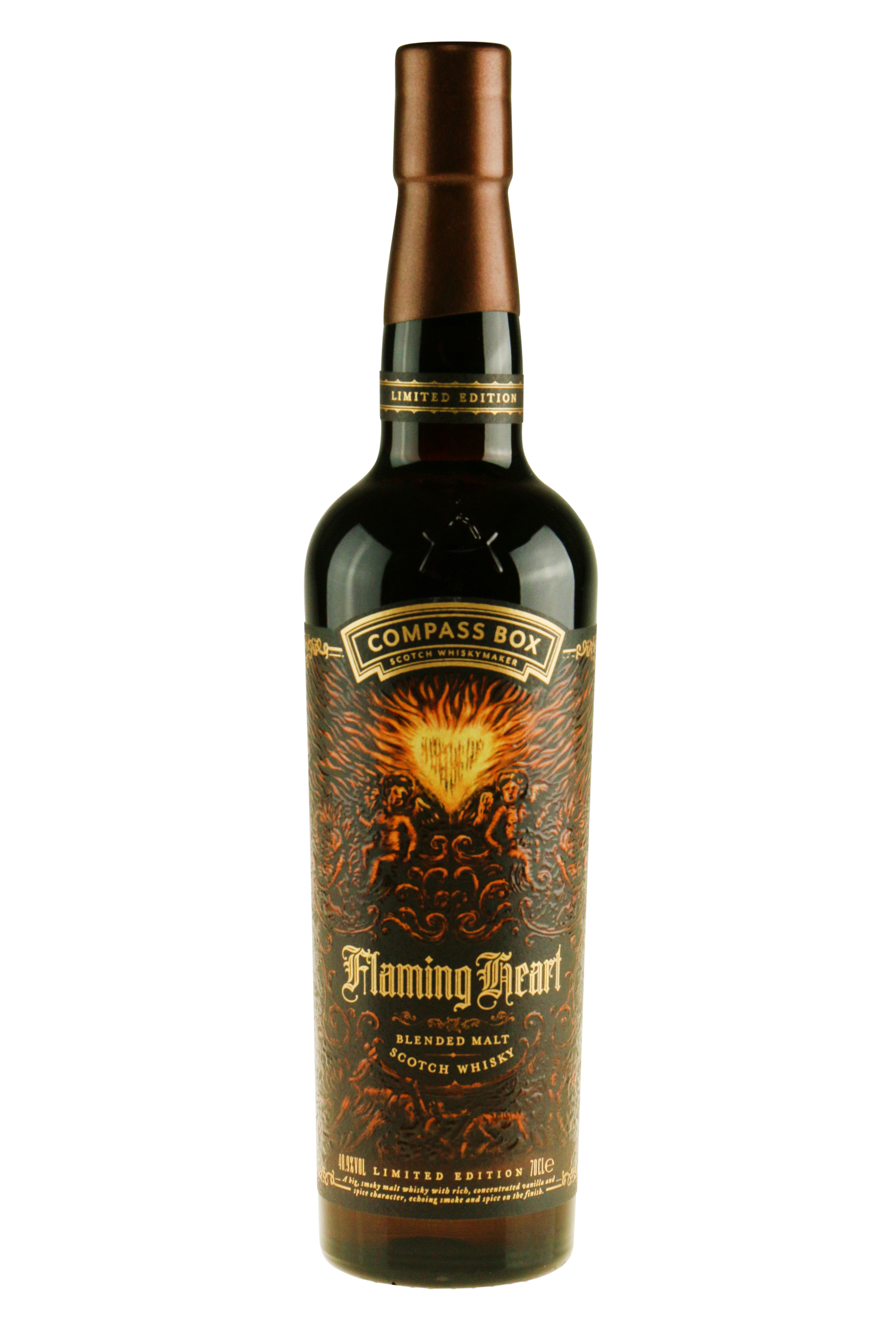 Compass Box 2018 Flaming Heart 6th Limited Edition Whisky 70 cl. 48,9 MALT WHISKY VIN MED