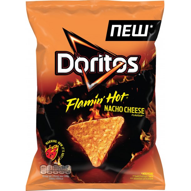 Doritos Flamin' Hot Nacho Cheese 170 g. CHIPS & DIP VIN MED MERE .DK