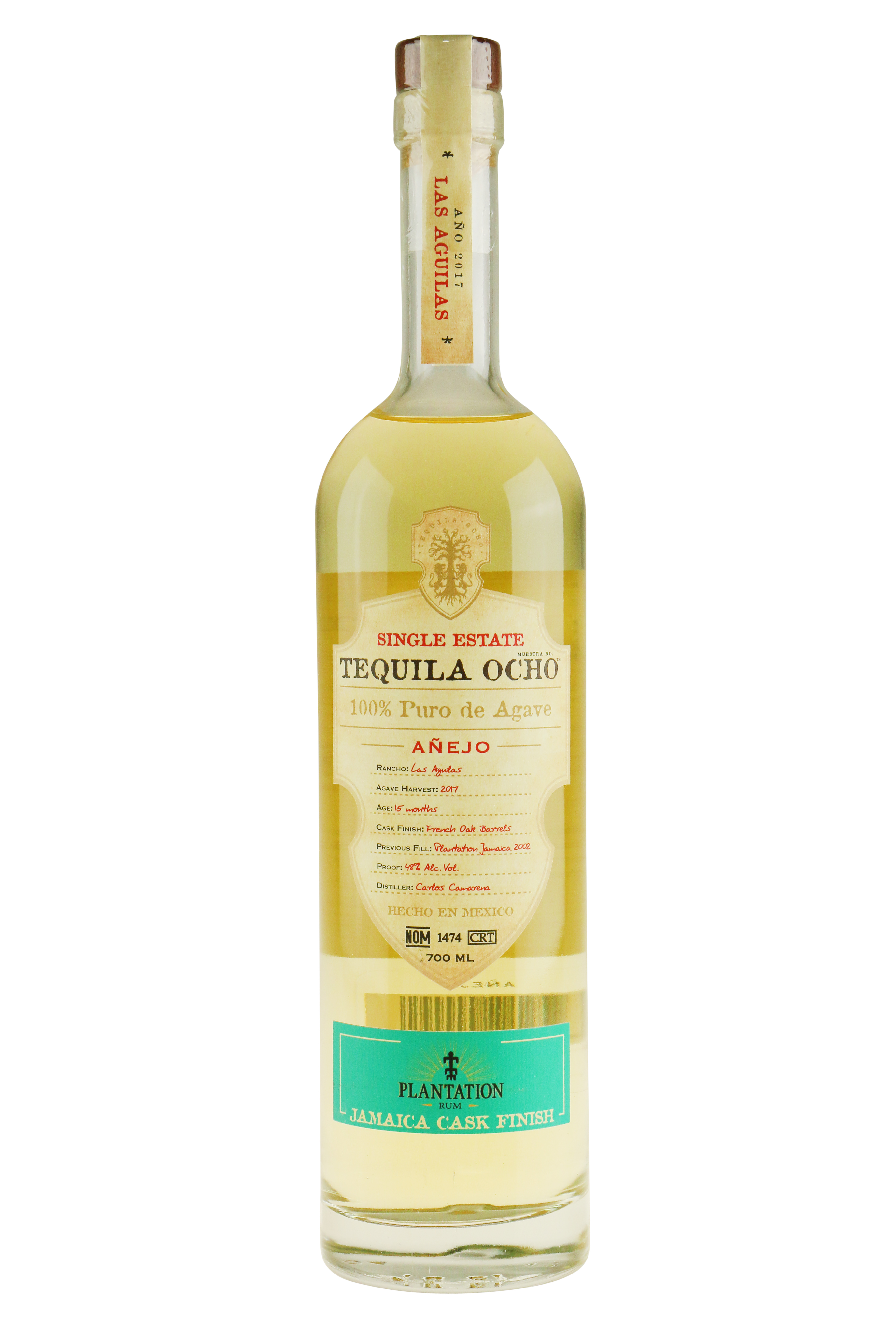 OCHO Tequila Cask Finish Plantation Rum Jamaica 70 cl. 48 TEQUILA