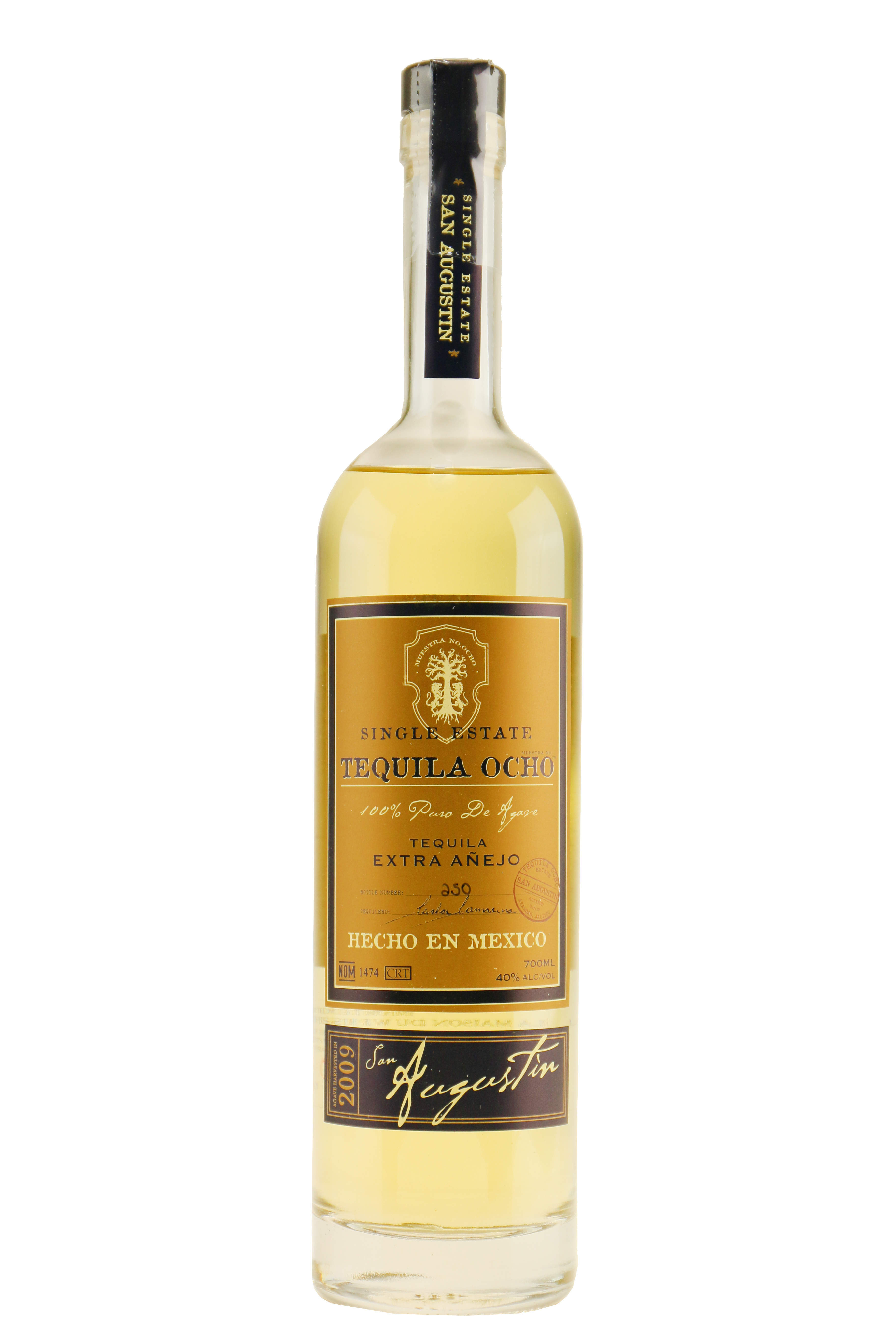 OCHO Tequila Extra Añejo 2009 San Augustin 70 cl. 40 TEQUILA VIN