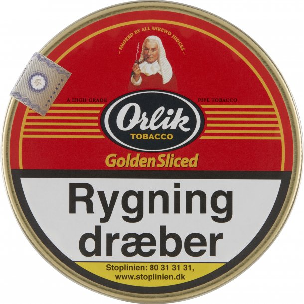 Orlik Golden Sliced Rød Dåse 100 g. - LØS TOBAK - VIN MED MERE .DK