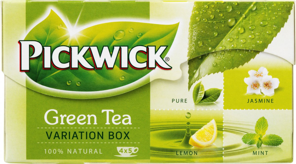 Pickwick Green Tea Variation Box 4x5 stk. TE VIN MED MERE .DK