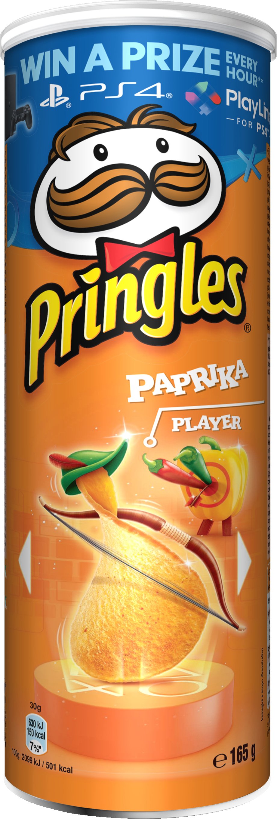 Pringles Paprika 165 g. CHIPS & DIP VIN MED MERE .DK