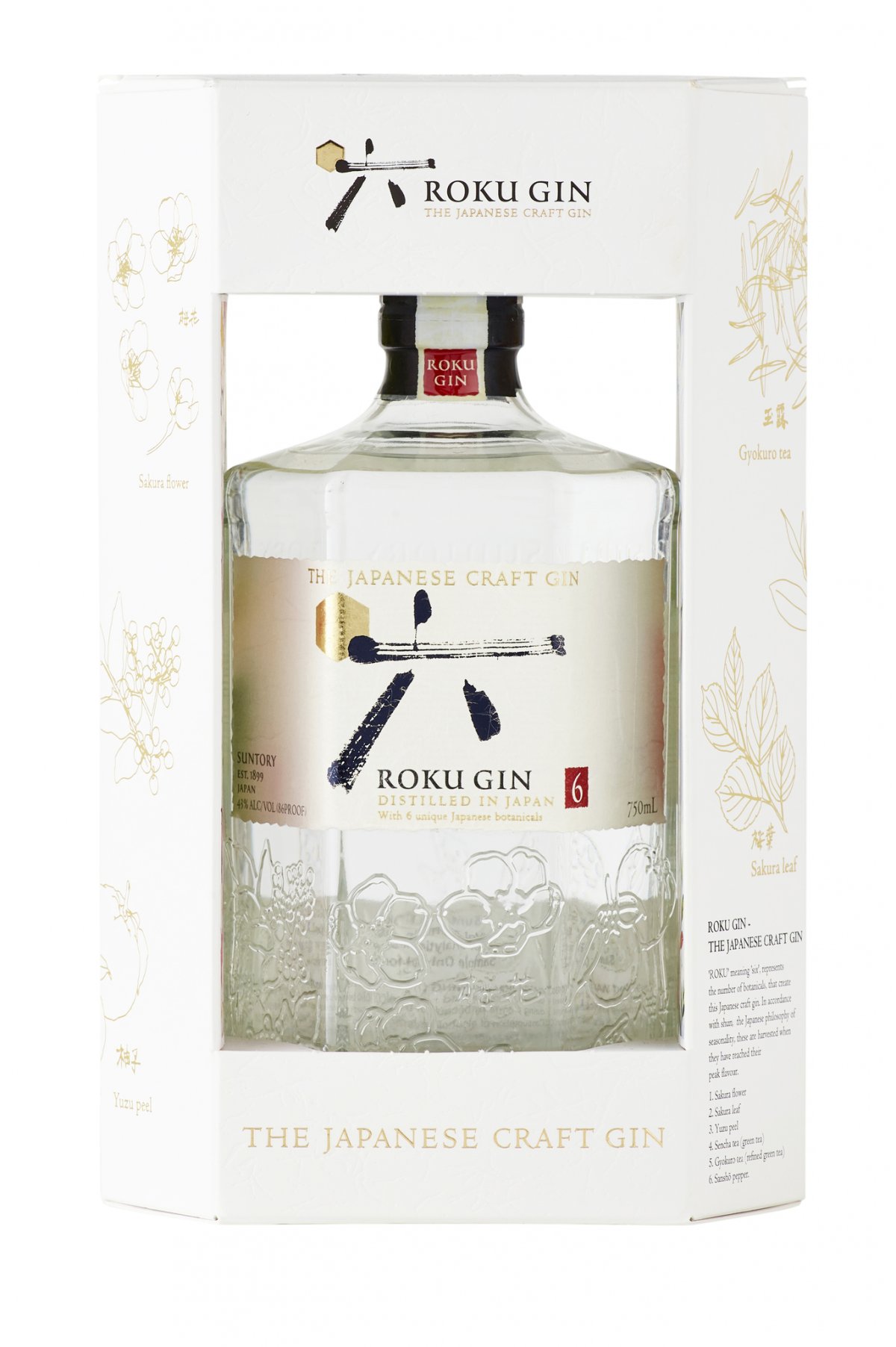 Suntory Roku Gin 6 Japan 70 cl. - 43% - GIN - VIN MED MERE .DK