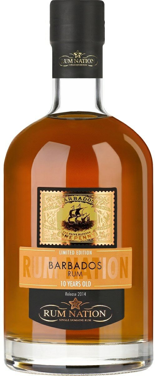 Rum Nation Barbados 10 Års 40 ROM VIN MED MERE .DK