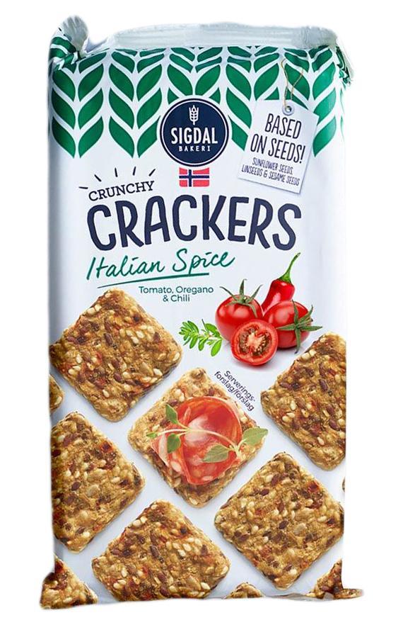 Sigdal Crackers Italian Spice 120 G Kiks Kager Vin Med Mere Dk