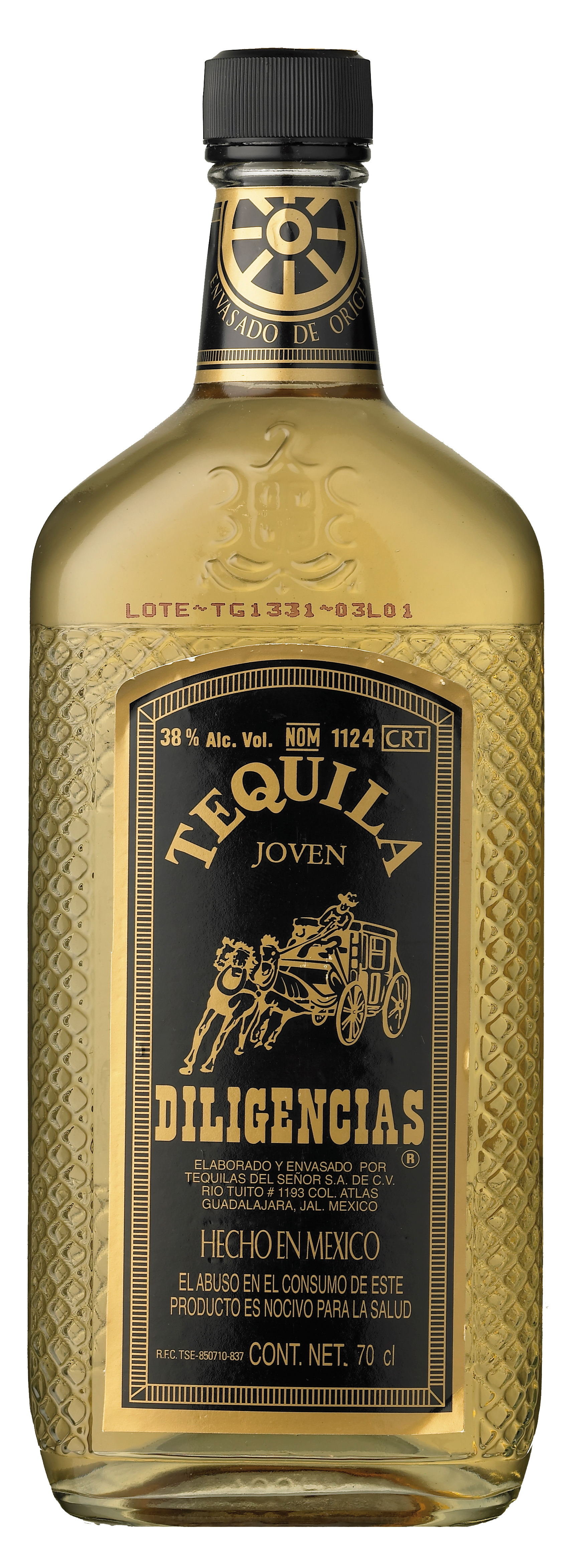 Tequilas del Señor Diligencias Gold 70 cl. 38 TEQUILA VIN MED