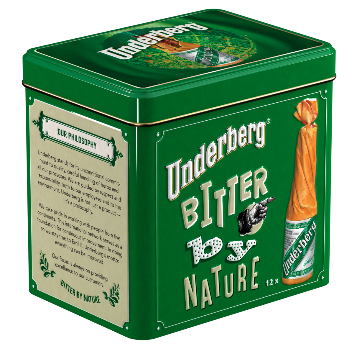 Underberg Bitter Gavedåse 12x2 cl. 44 BITTER VIN MED MERE .DK