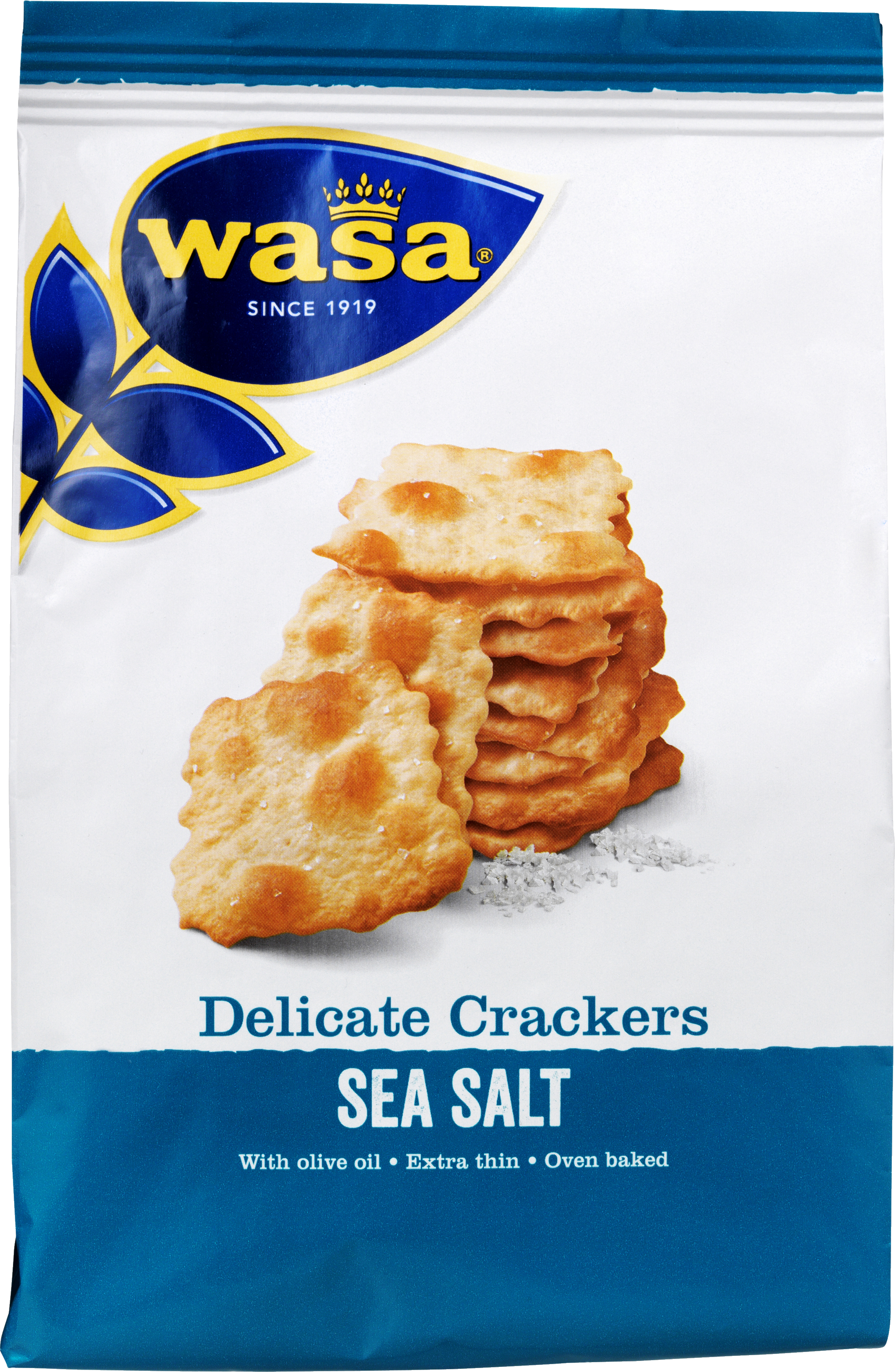 Wasa Delicate Crackers Sea Salt 180 g. KIKS & KAGER VIN MED MERE .DK