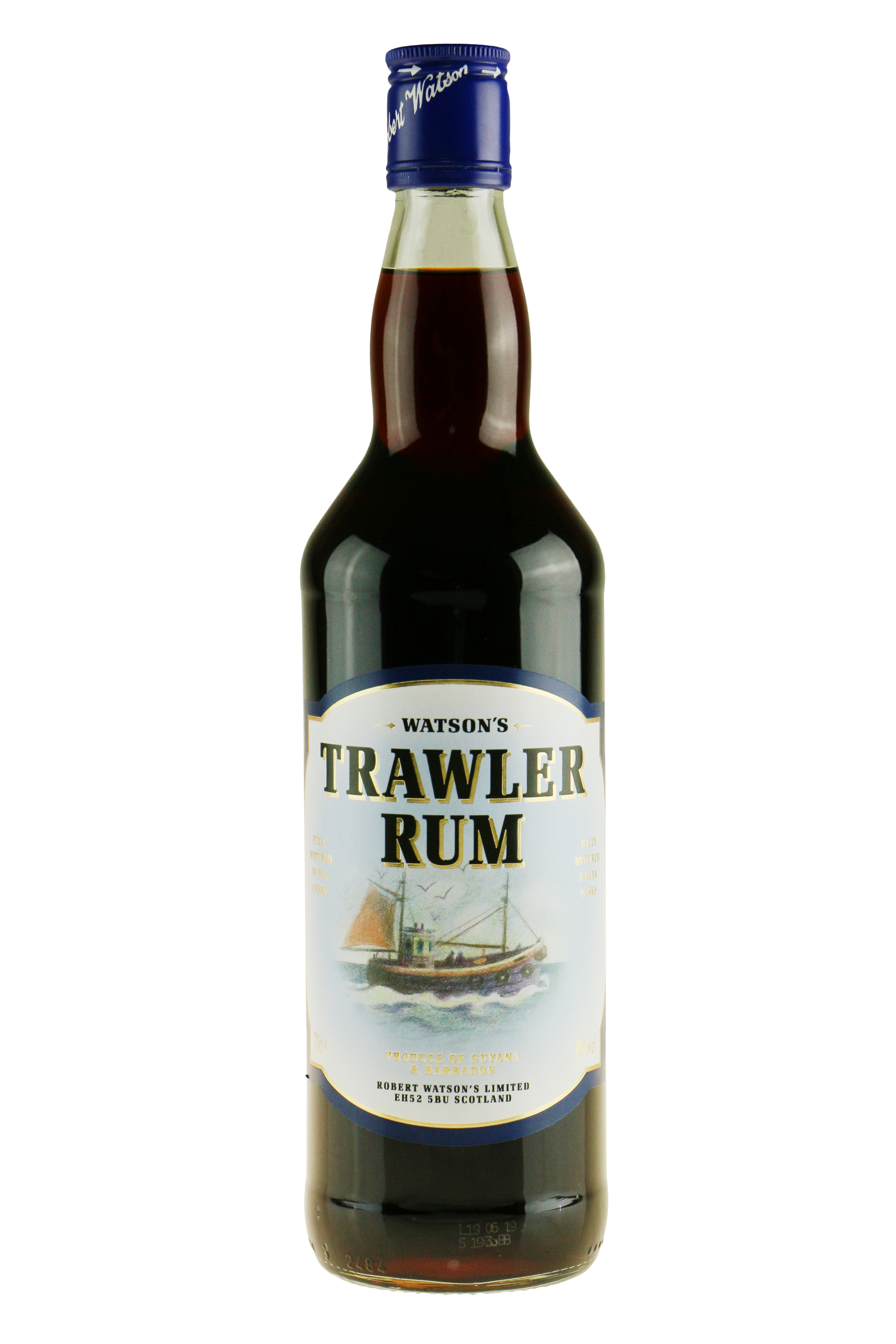 Watson's Trawler Rum 70 cl. 40 MØRK ROM VIN MED MERE .DK